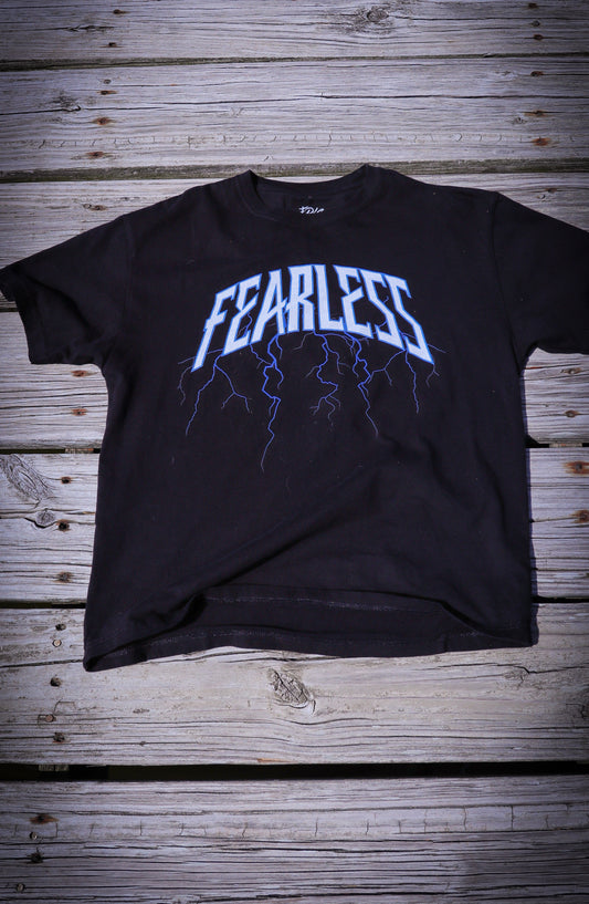 Fearless Blue FRONT PRINT oversized lightning pump cover