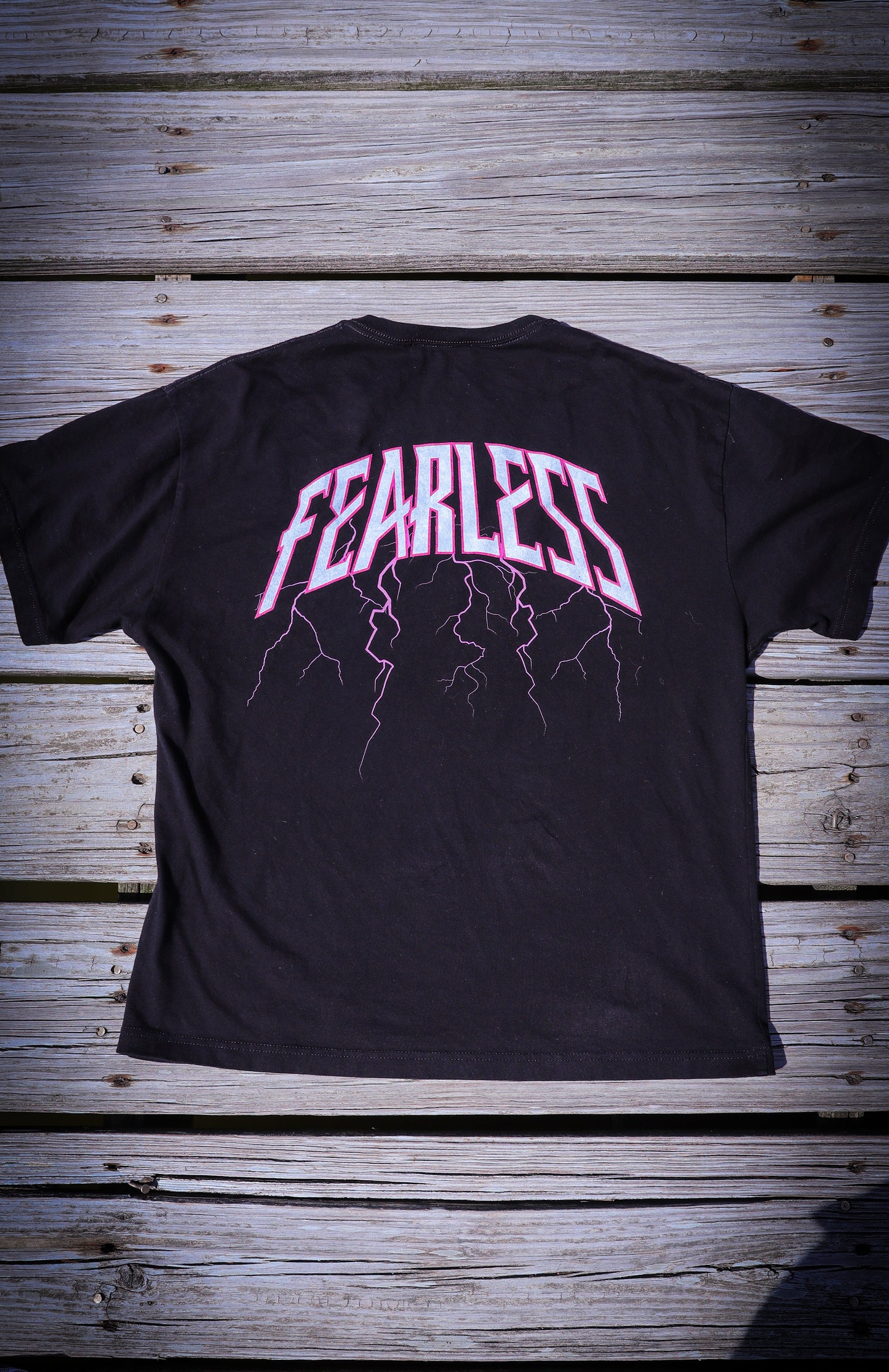 Fearless Pink FRONT PRINT oversized lightning pump cover