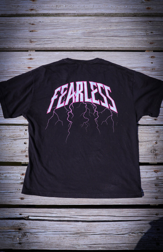 Fearless Pink FRONT PRINT oversized lightning pump cover
