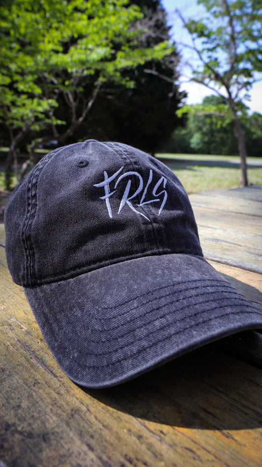 FRLS vintage wash light gray dad hat