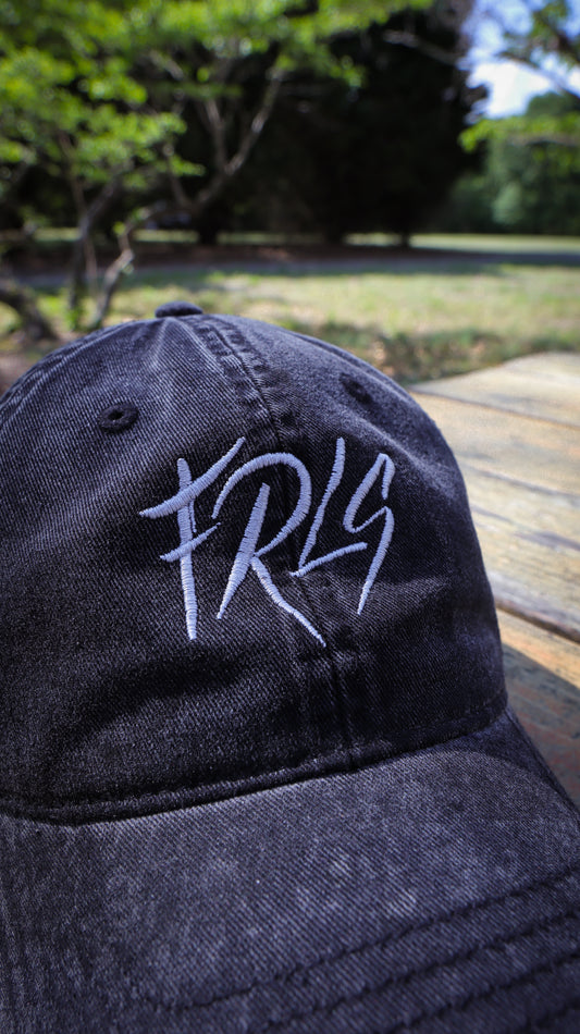 FRLS vintage wash light gray dad hat